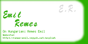 emil remes business card